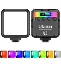 VL49 RGB Video Lights - Dimmable 2500K-9000K LED Camera Light with Magnetic Back