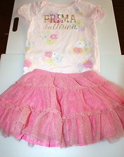 Genuine Kids from OSHKOSH Shirt w/Skirt Sparkly Pink 4T