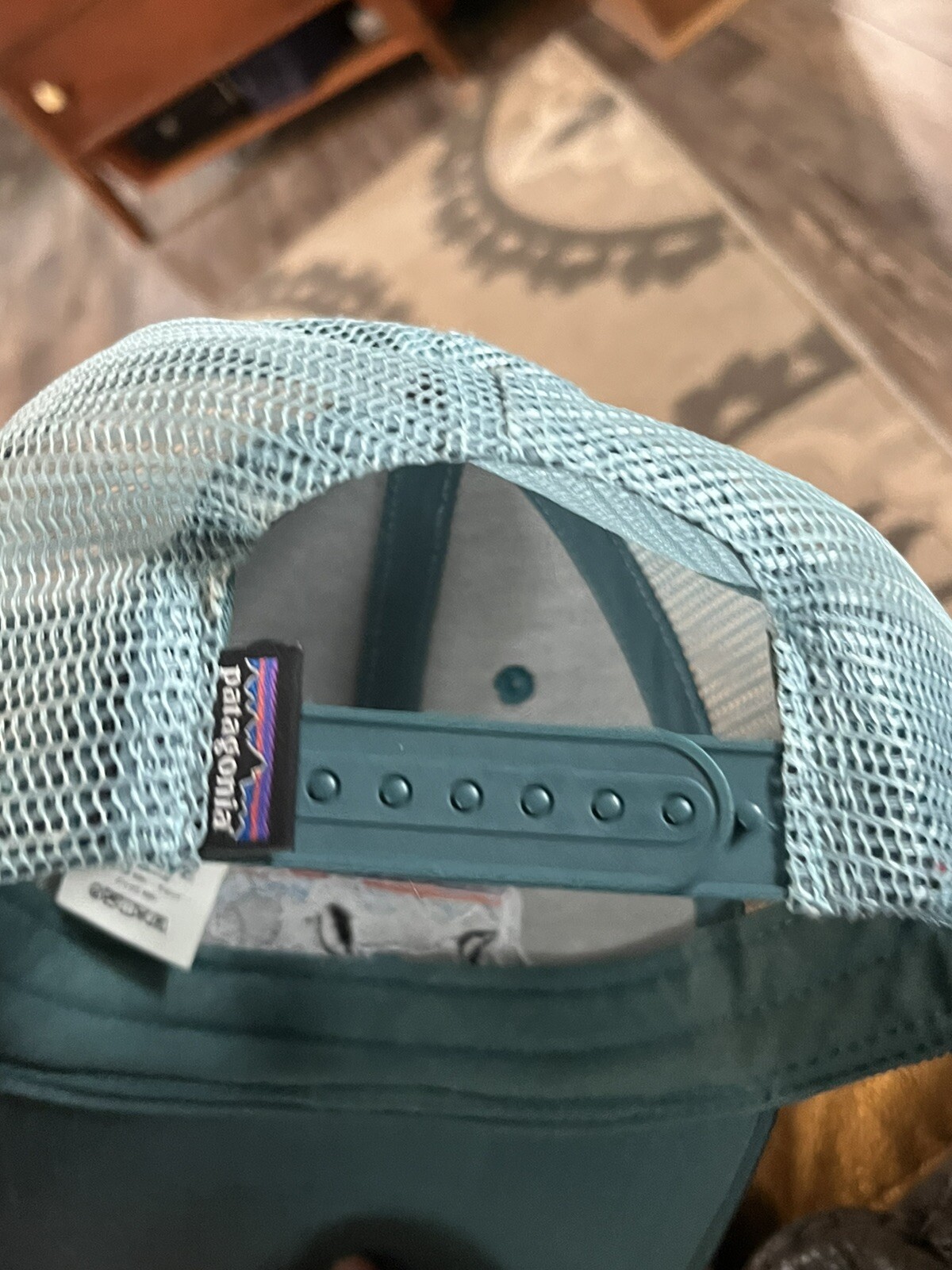 Patagonia Fitz Roy Buffalo / Bison Trucker Hat Snapback Blue