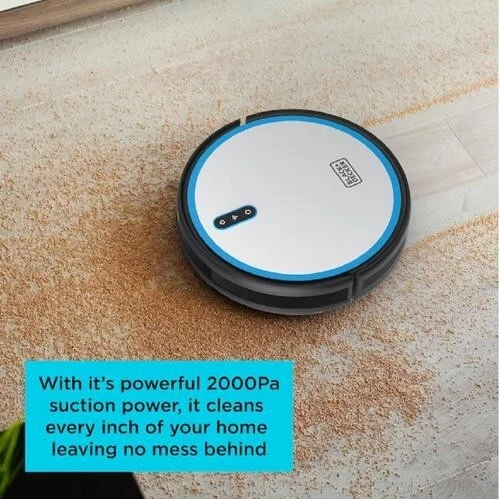 Round Robot Vacuum Battery Remote HEPA 2Hr Run Dirt Dust Carpet Floor Cleaner - Image 3 of 4