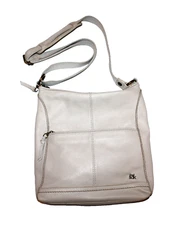 The Sak Lucia Off White Bone Pebbled Leather Crossbody Bag Purse