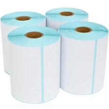 4 Rolls 4" x 6" Direct Thermal Shipping Labels 250 Labels/Roll for Zebra & Rollo