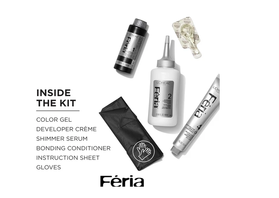 Color de cabello permanente brillante multifacético L'Oreal Paris Feria, selecciona color. Foto 4 de 4