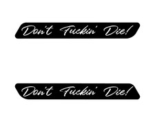 Don't Fuckin Die Saddlebag Latch Inserts. Harley Touring 2013 & Older. USA MADE