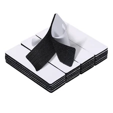 20 Sets Heavy Duty Hook & Loop Adhesive Strips: Sticky Back Fastener 1x4”