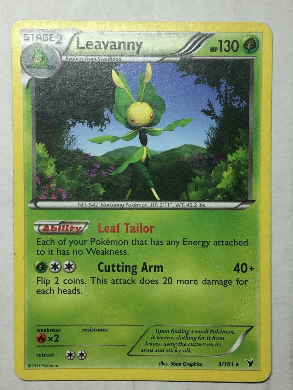 Pokemon Card Noble Victories Leavanny 3/101 FREE SHIPPING!