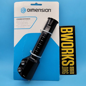 Dimension Steerer Extender 1-1/8" Black Threadless Raises Bars MAX 115mm NEW b24