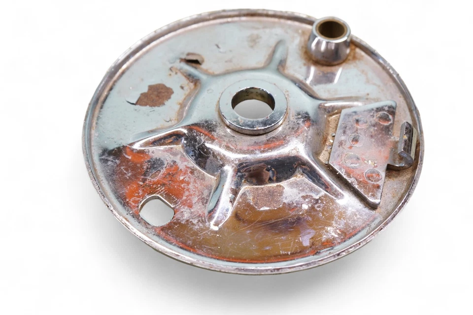 Placa de respaldo de freno de tambor trasero Harley Davidson Panhead Knucklehead cromada *2864 Foto 4 de 4