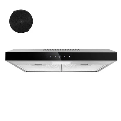 TOPSTRONG 60cm Unterschrank-Dunstabzugshaube Wandmontage Abluft Touch Panel LED Licht