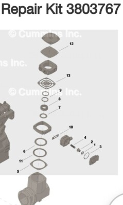 New Genuine CUMMINS 3803767 Compressor Head Valve Repair Kit NOS 
