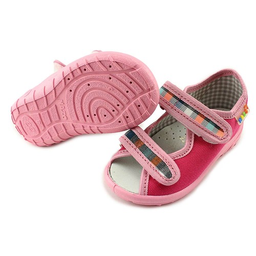 Nazo Girls Canvas Open Toe Sandals with Leather Innersole - Picture 8 of 8