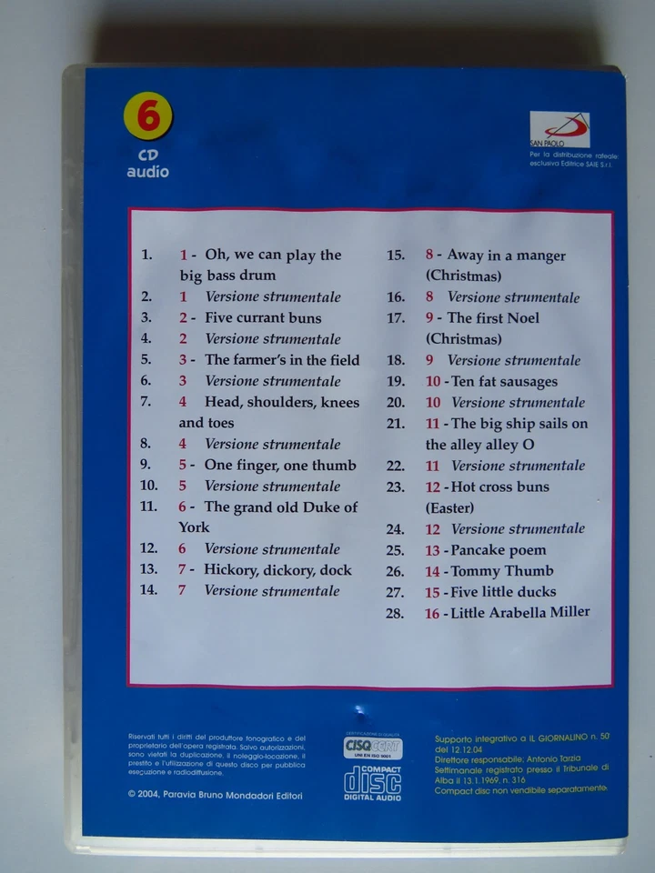 WILLY WIZ Traditional Songs and Rhymes Raccolta Canzoni e Rime Inglesi x Bambini - Immagine 2 di 4