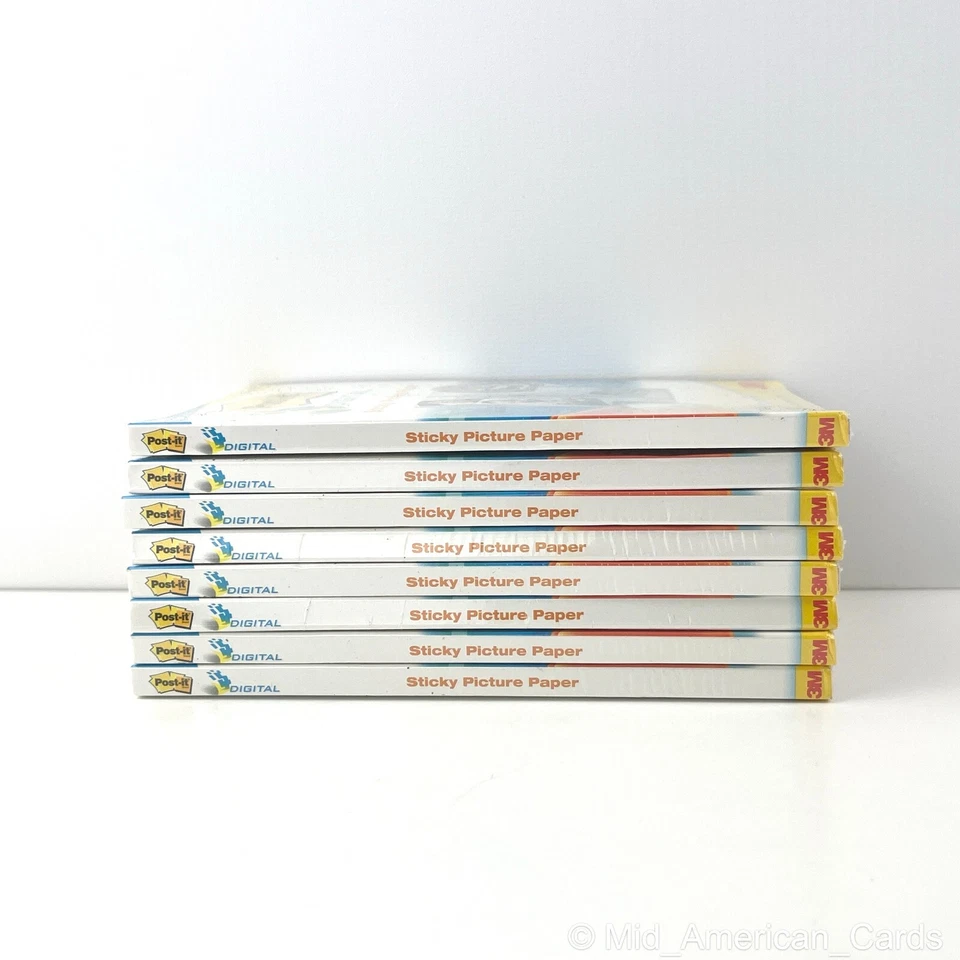 8 Packs of Post-it 3M Digital Sticky Picture Paper 100 Sheets 4"x6" Inkjet Matte - Image 2 of 4