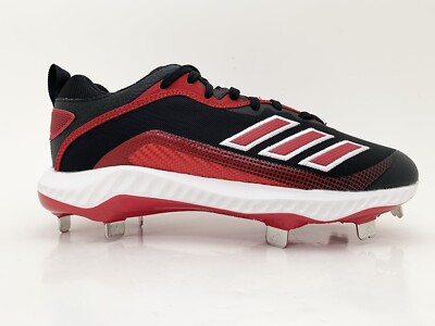 Adidas Icon 6 Bounce Baseball Cleats Shoes new white red FV9348 Men’s Size 14 Adidas Mens Icon Bounce Baseball Cleats Red White Low Top  main image 3