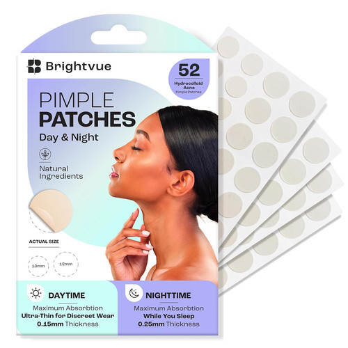 Hydrocolloid Pimple Patches with Salicylic Acid, Tea 52 Count (Pack of 1)