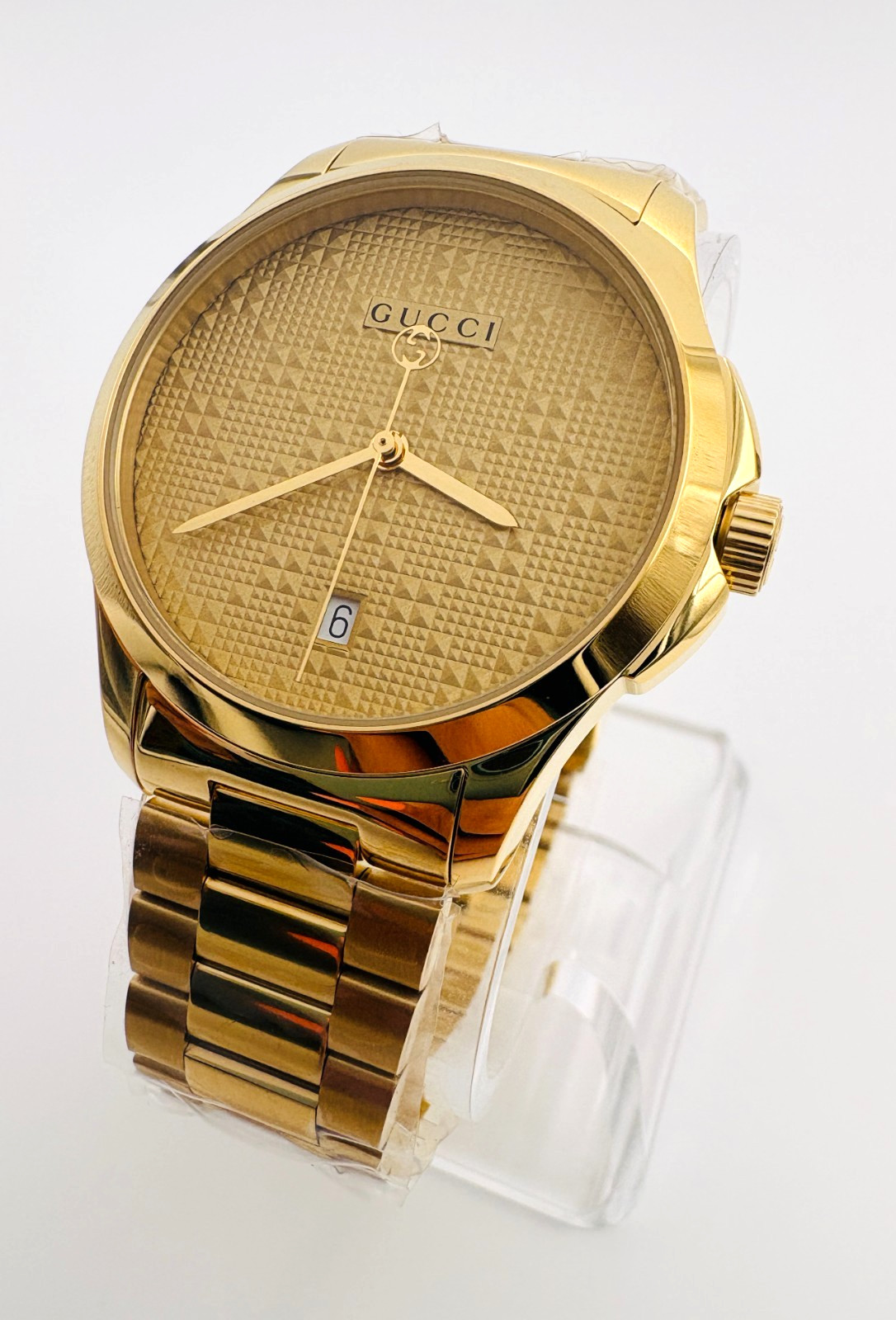 Gucci G-Timeless Gold Tone 38mm Men's Quartz Watch YA126461
