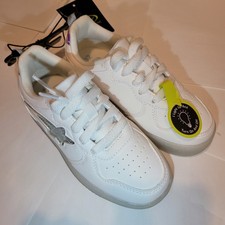 Athletic Works Unisex Niños Iluminado LED Tenis Blanco Holográfico Talla 12 Nuevo
