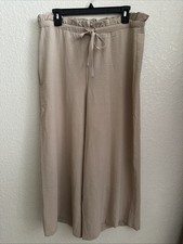 NWT Adrianna Papell Women's Wide leg pull on Pants Size L