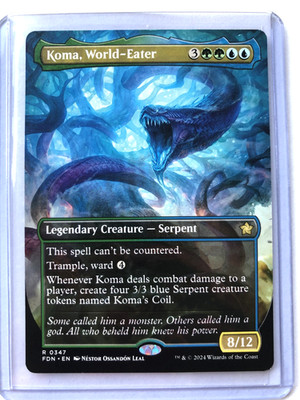 MTG Magic The Gathering FDN Foundations #0347 Koma World Eater Borderless NM