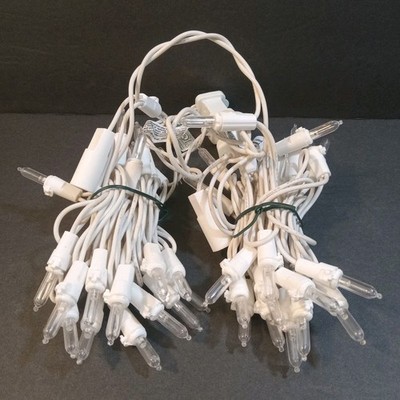 Holiday Time 50 LED Warm White Mini Lights Electric Wall Plug In 12 Foot Length