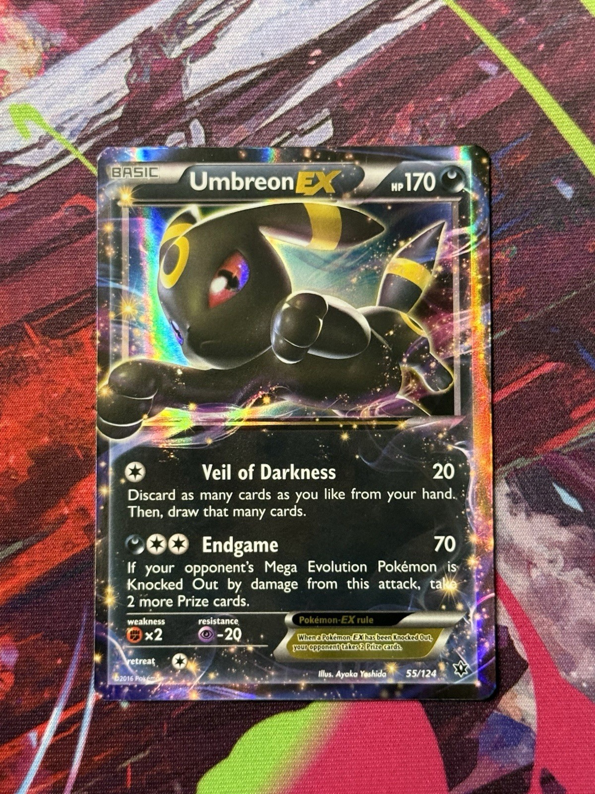 Umbreon EX - 55/124 - XY Fates Collide - Ultra Rare - LP