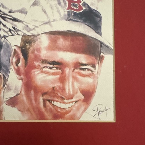 TED WILLIAMS AUTOGRAPHED 8 x 10 PETRONELLA Lithograph CUSTOM MATTED - Picture 4 of 7
