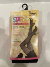 Star Power by Spanx Patterned Shaping Tights Size B Black Nouveau New in Box