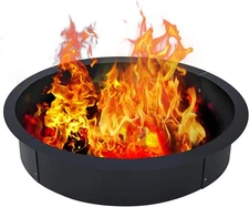 30/32/36/39in Inner Fire Pit Ring Steel Fire Pit Insert Heavy Duty Outdoor Liner