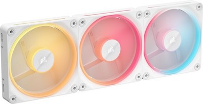 CORSAIR iCUE LINK LX120-R RGB 120mm PWM-Umkehrlüfter Dreifach-Kit Weiß