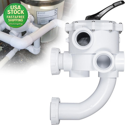 Multiport Valve Replacement for Triton Quad Pool Spa 2 Inch Threaded D.E. Sand