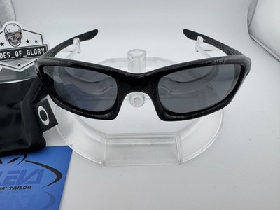 OAKLEY FIVES 4.0 BLACK SILVER TEXT BLACK AFTERMARKET POLARIZED