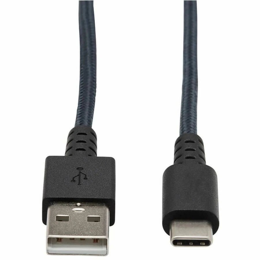 Tripp Lite U038-010-GY-MAX 10ft Heavy-Duty USB-A to USB-C M/M Cable Gray - Image 1 of 3