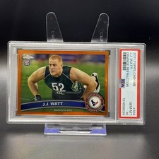 2011 Topps Chrome JJ Watt RC Orange Refractor PSA Gem Mint 10 Texans HOF Rookie
