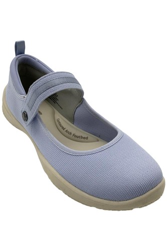 JBU women's Merry Knit Mary Jane Slip Ons Light Blue