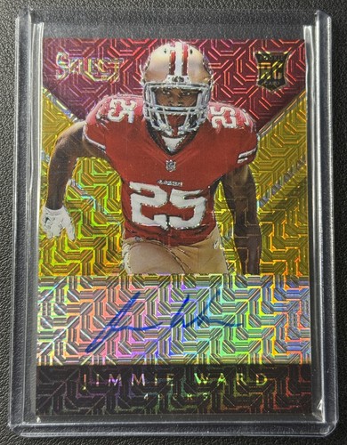 1/1 JIMMIE WARD 2014 PANINI SELECT #RA-JI ROOKIE AUTO PRIZM MOJO GOLD RC 1/1