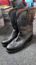 Luchese 2000 Black Leather Cowboy Boots UK 9 EU 43