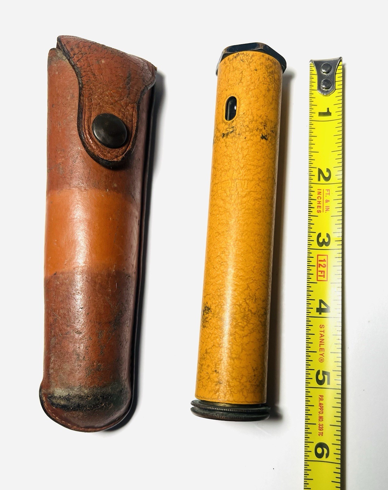 Vintage DIETZGEN Sight Transit Handheld Survey Scope w/ Leather Pouch