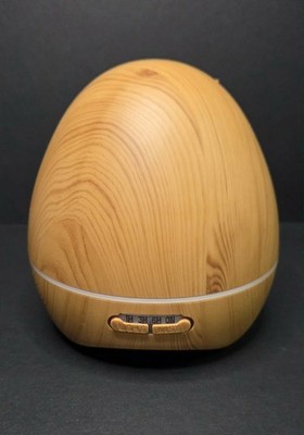 Ultrasonic Essential Oil Diffuser Wood Grain Aroma Humidifier Timer , 7 Colors