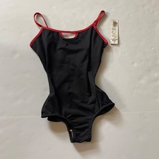 NWT Body Wrappers Premiere BlackCamisole Leotard P308 Size AS