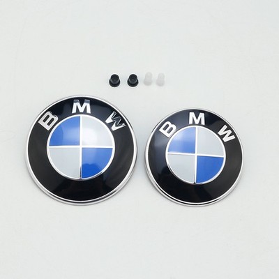 Blau Weiß 82mm Emblem Motorhaube Heckklappe Kofferraum für BMW V+H Abzeichen