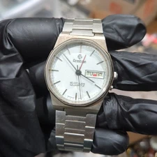 Works Vintage Armitron melody alarm Men’s Silver tone Quartz watch 34mm Fit 8in 