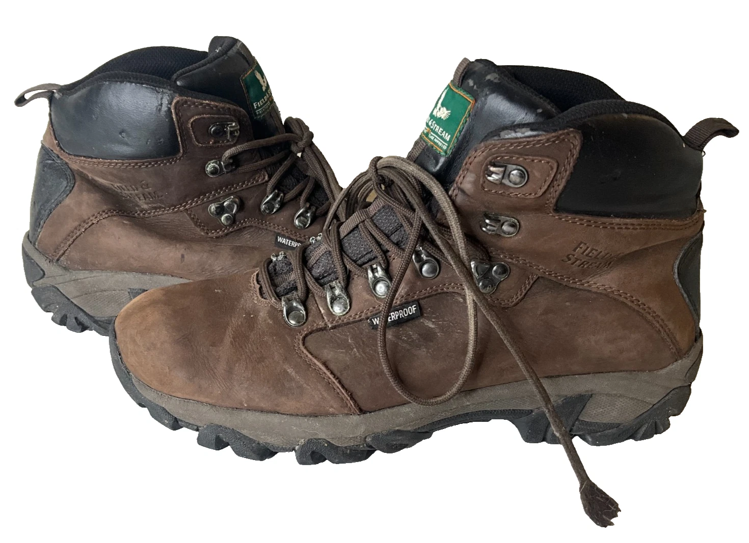 Field & Stream Shoes Men's 12 Leather Waterproof Outdoor Hiking Boots Free Ship