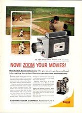 1960 Kodak Zoom 8 Movie Camera Cine Showtime Projector Vintage Print Ad