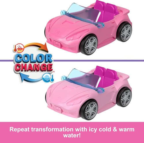 Barbie Mini BarbieLand Doll & Toy Vehicle Set, 1.5-inch Barbie Doll & Convertibl - Picture 5 of 6