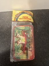 Acordeón de cartón de ciervo vintage juguete para niños caja exprimible nuevo en paquete