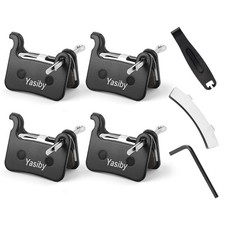 4 Pairs Bike Brake Pads, Resin Semi-Metal Bicycle Disc Brake Pads Ebike Brake