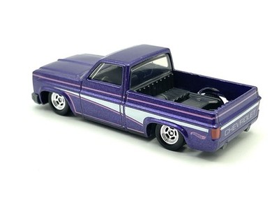 Hot Wheels '83 Chevy Silverado (Dollar General purple) #157 CUSTOM