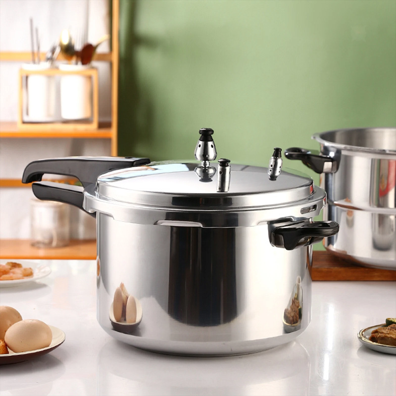 Stovetop Pressure Cooker 1-2 Servings Kitchen Cookware for Stews Soup Beans