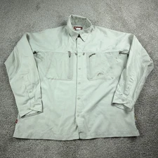 Simms Shirt Mens Extra Large Gray Ripstop Uv Protection Fishing Solarban Outdoor