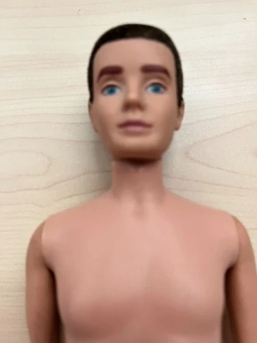 VINTAGE BARBIE KEN NUDE BRUNETTE FLOCKED HAIR DOLL  FROM 1960'S
